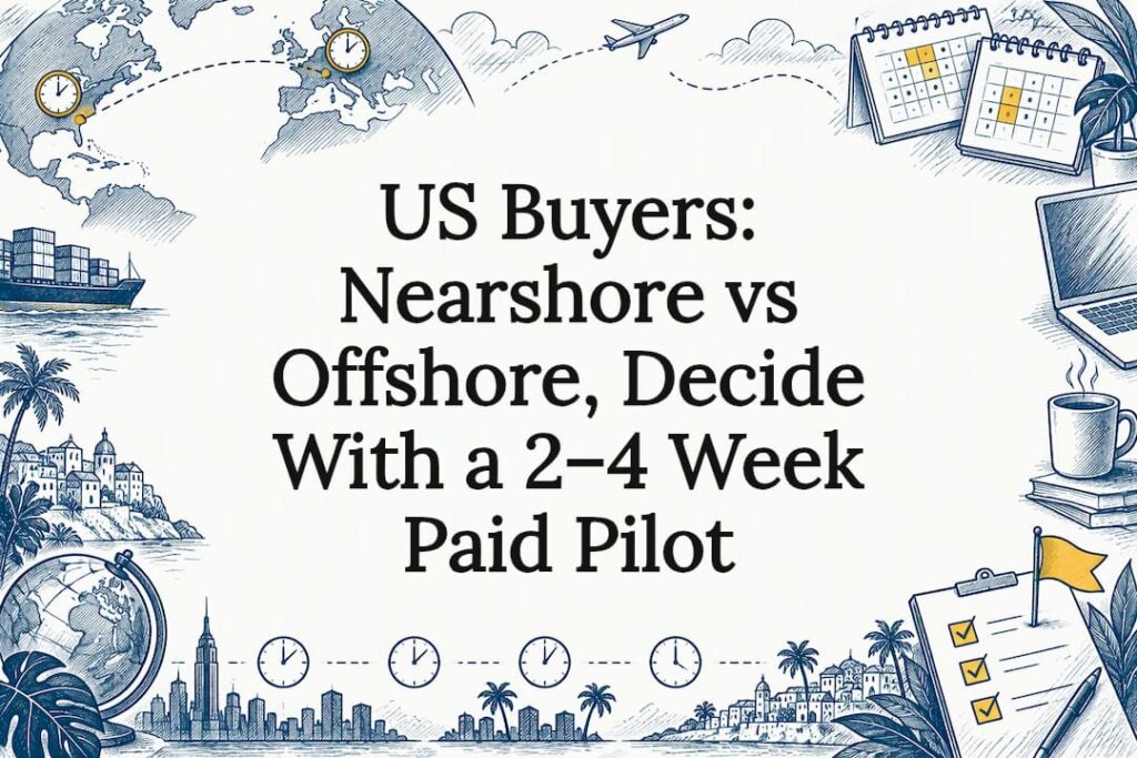 Decorative nearshore offshore title card illustration