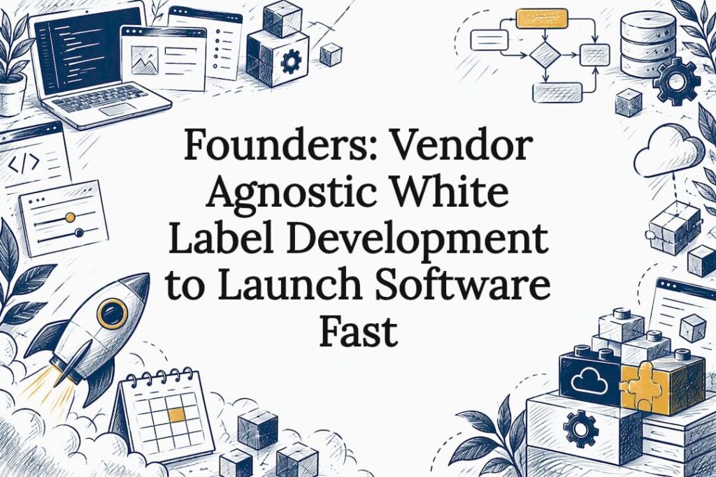 White-label software development title card