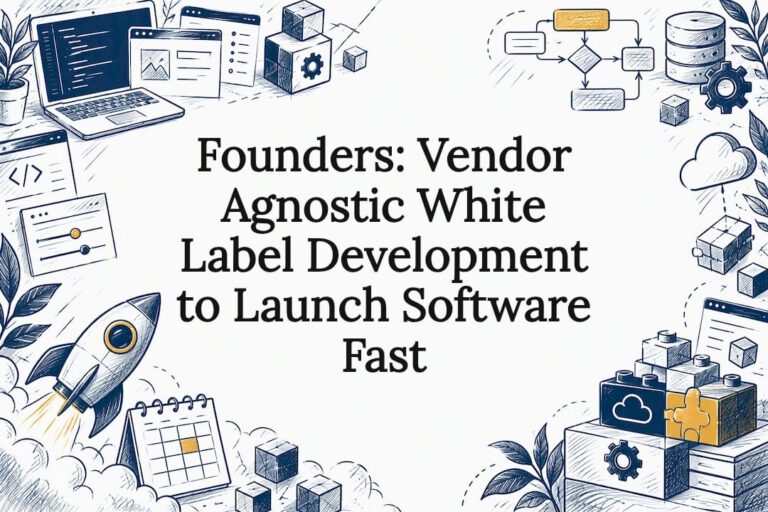 White-label software development title card