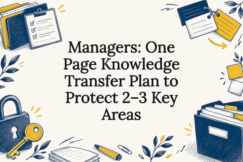 Knowledge transfer plan title card illustration