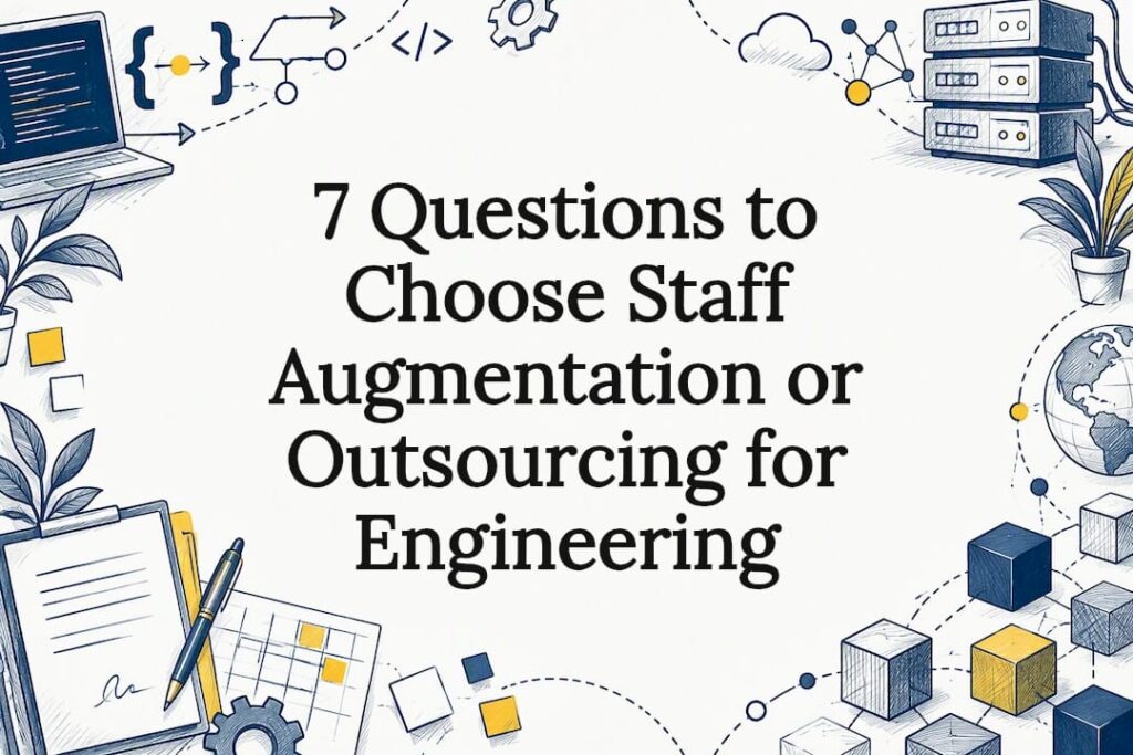Staff augmentation versus outsourcing title card