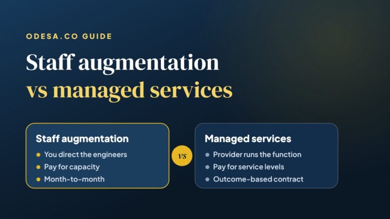 Staff augmentation vs managed services comparison