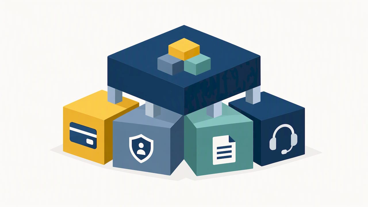 Composable architecture with bought and built modules