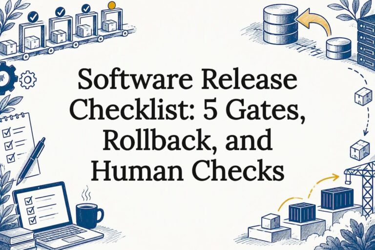 Sketch of release gates and rollout details