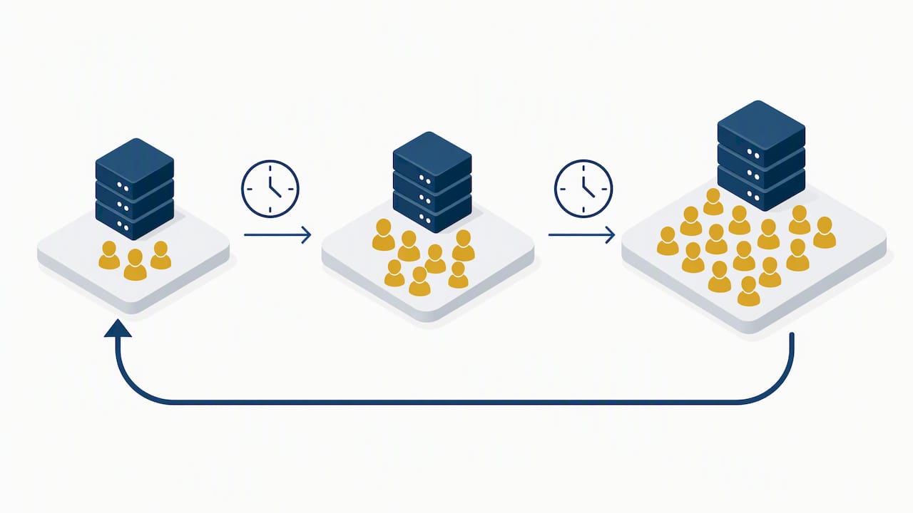 Staged rollout with observation and rollback path