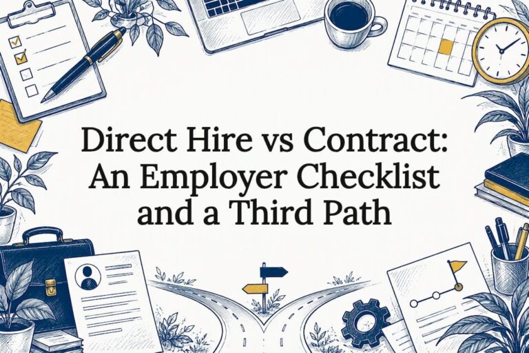 Hand-drawn hiring choice title card