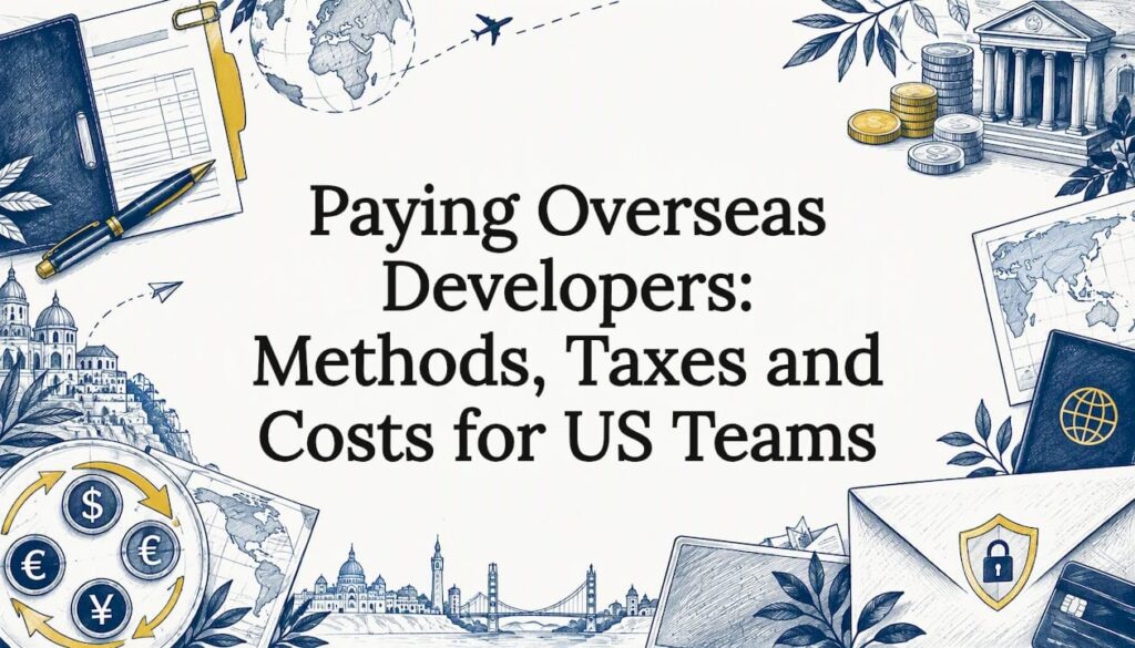 Hand-drawn overseas payment title card