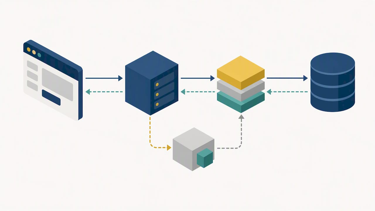 User action traced through application and database