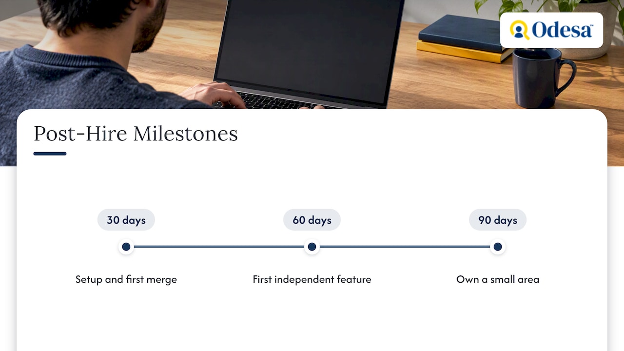 Developer expectations across the first 90 days