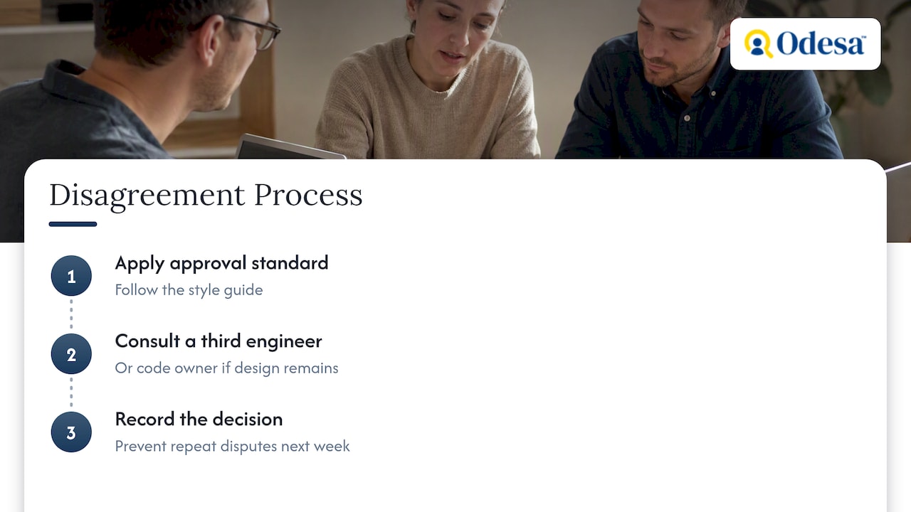Three steps for resolving review disagreements
