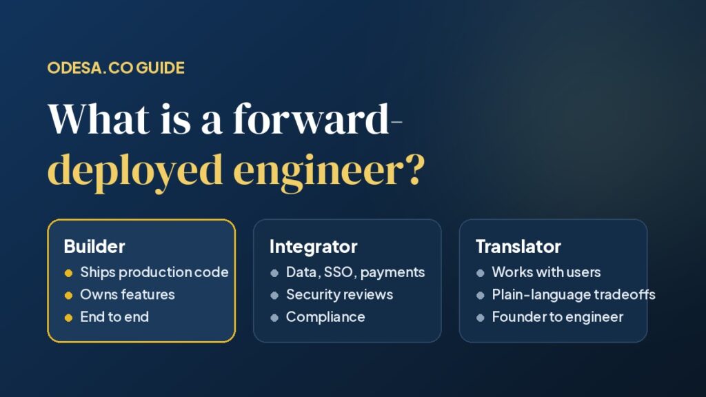 What is a forward-deployed engineer: builder, integrator and translator